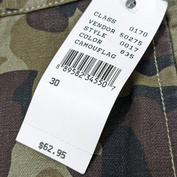 OBEY Shorts Men's Size 30 Green Camo Camouflage Lagger Pockets - NEW - Picture 8 of 9